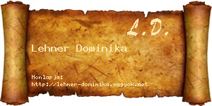Lehner Dominika névjegykártya